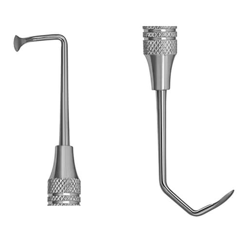 ProDent USA #2/4 Combination Sinus Curette, Double-Ended, Hollow #H4 Stainless Steel Handle, 1/Pk - ProDent USA #2/4 Combination Sinus Curette with Hollow #H4 Stainless Steel Handle - Image 1