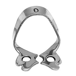 ProDent USA Rubber Dam Clamp #0, Winged Smooth, Stainless Steel, for Small Lower Bicuspids - ProDent USA Clamp #0 for Small Lower Bicuspids, Winged Smooth. Stainless steel - Image 1
