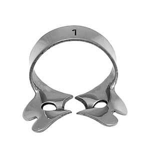 ProDent USA Rubber Dam Clamp #1, Winged Smooth, Stainless Steel, for Bicuspids - ProDent USA Clamp #1 for Bicuspids, Winged Smooth. Stainless steel rubber dam - Image 1