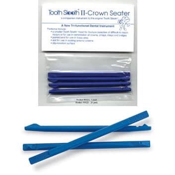 Tooth Slooth II Crown Seater, Blue, 20/Pk - TOOTH SLOOTH II CROWN SEATER PK20 BLUE - Image 1