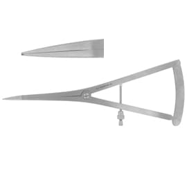 ProDent USA Castroviejo Dental Implant Long Beak Caliper, 7" Angled Tip - ProDent USA Castroviejo Dental Implant Long Beak Caliper 7" Ang Tip - Image 1
