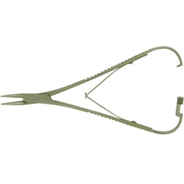 ProDent USA Elastic Placing Plier Mathieu, Snag Free, Double Spring, Serrated Narrow Tip - ProDent USA Elastic Placing Plier Mathieu Snag Free Double Spring Serrated - Image 1