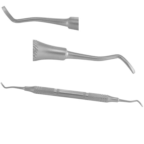 ProDent USA #63/64 Double Ended Excavator, 1.5 mm, Standard Stainless Steel Handle - ProDent USA #63/64 double ended excavator, 1.5 mm, with standard stainless - Image 1