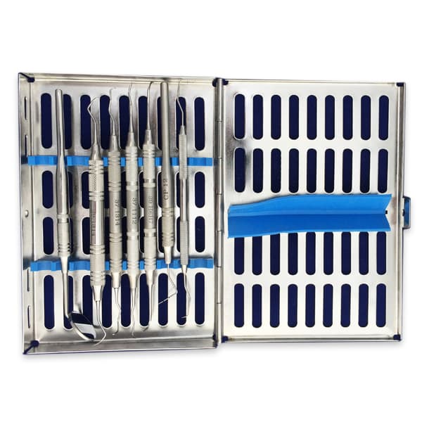 ProDent USA Prophy Set with Sterilizing Cassette, 6 Instruments + Mirror - ProDent USA Prophy Set. Includes: - Image 1