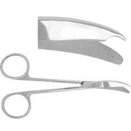 ProDent USA 4.75" Northbent Stitch Scissors, Side Way Curved, Light Pattern - ProDent USA 4.75" Northbent Stitch Scissors Side Way Curved, Light Pattern - Image 1
