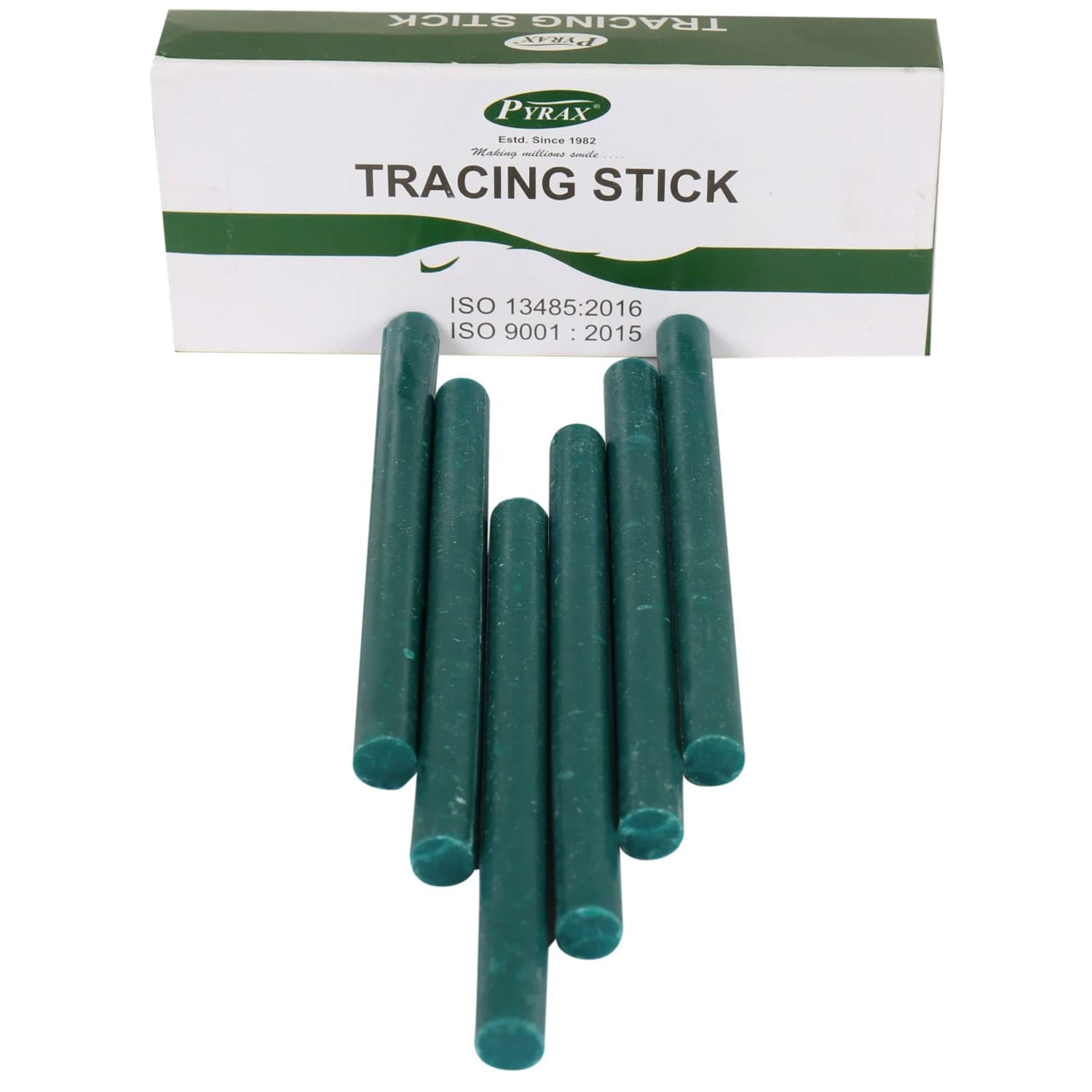 Pyrax Thermoplastic Impression Compound Green Tracing Sticks, 10/Pk - Pyrax Thermoplastic Impression Compound Green Tracing Sticks, 10/Pk - Image 1