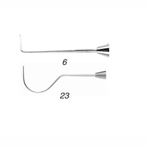 Quala #6 Single End Explorer, 1/4" Round Solid Stainless Steel Standard Handle - Quala #6 Single end explorer with 1/4" round solid stainless steel standard - Image 1