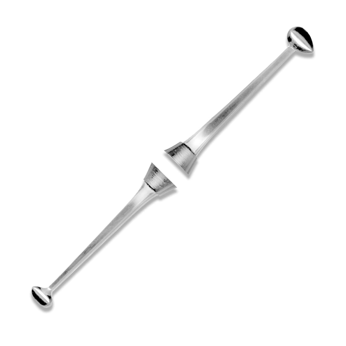 Quala #28/29 Egg Small/Large Double End Burnisher, Standard 1/4" Round Handle - Quala #28/29 Egg Small/large double end burnisher with standard 1/4" round - Image 1