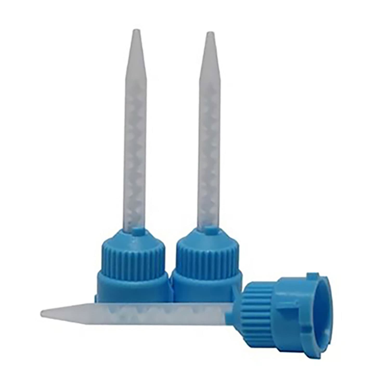 RelyAid T-Style Temp Crown & Bridge Mixing Tips, Blue/Clear, 25/Pk - RelyAid T-Style Temp Crown & Bridge Mixing Tips, Blue/Clear, 25/Pk - Image 1
