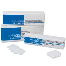 Richmond 4" x 4" Non-Woven Cotton Sponges, 4-Ply, Non-Sterile, 100% Cotton, 200/Bx - Richmond 4" x 4" Non-Woven Cotton Sponges 200/Bx. 4-ply Non-Sterile, 100% Cotton - Image 1