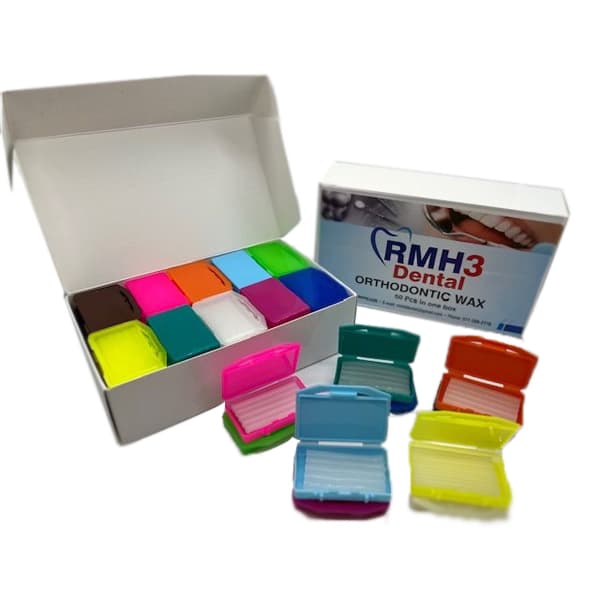 RMH3 Dental Orthodontic Wax, Assorted Scented, 50 x 5 Stripes/Box, 01KZ65A7B0VECYXPR6R3C666MV - RMH3 Dental Orthodontic Wax Assorted Scented 50 x 5 Stripes/Box - Image 1