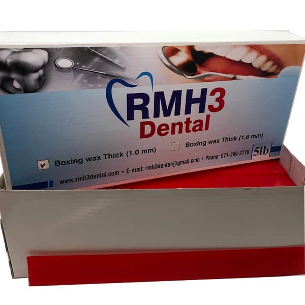 RMH3 Dental 1.0mm Boxing Wax, Red Strips, 10" x 1", 5 lbs/Box - RMH3 Dental 1.0mm Boxing Wax 10"X 1" Red Strips 5Lbs/Box. - Image 1