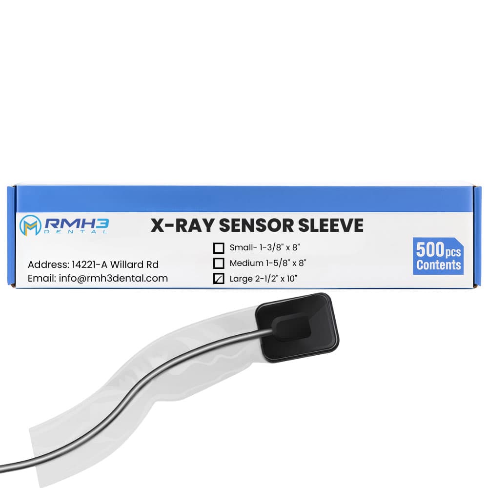 RMH3 Dental Disposable Digital X-Ray Sensor Sleeves, Large, 2-1/2" x 10", 500/Box - RMH3 Dental Disposable Digital X-Ray Sensor Sleeves, Large, 2-1/2" x 10", 500/Box - Image 1