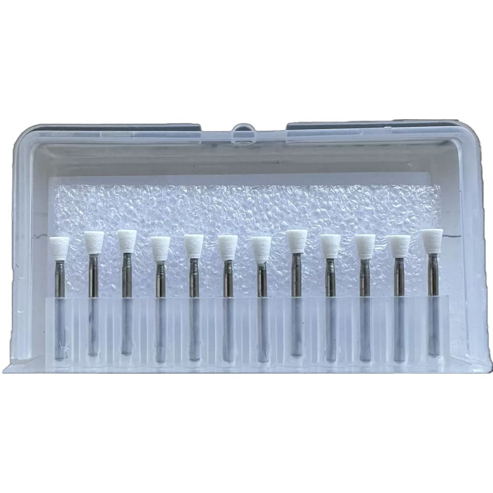 RMH3 Dental FG Aluminum Oxide White Finishing Stones, IC2, 12/Pk - RMH3 Dental FG Aluminum Oxide White Finishing Stones, IC2, 12/Pk - Image 1