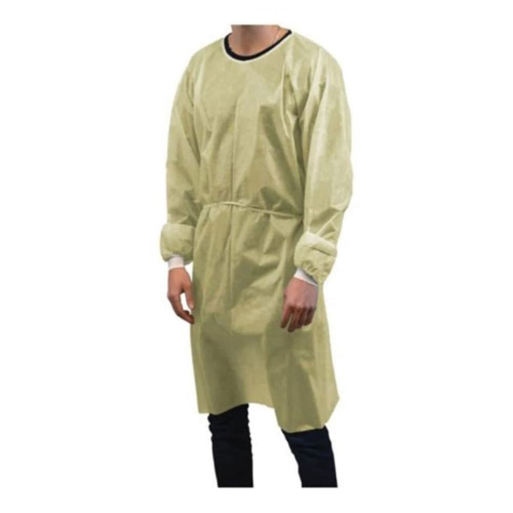 RMH3 Dental Isolation Gown, Yellow, Medium, 10/Pk - RMH3 Dental Isolation Gown, Yellow, Medium, 10/Pk - Image 1