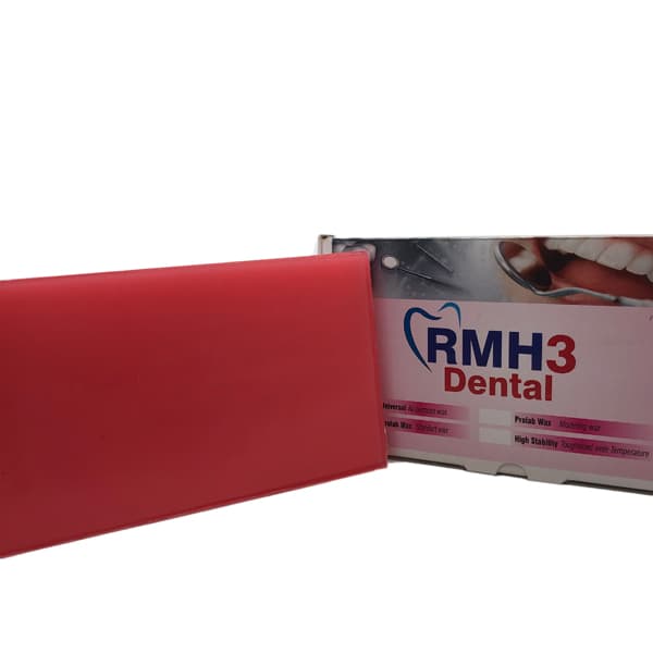 RMH3 Dental 2mm Pink Base Plate Wax, 90 Sheets/Box, Sheet Size 6" x 3" - RMH3 Dental 2mm Pink Base Plate Wax 90 Sheets/Box. Sheet size: 6"x3" - Image 1