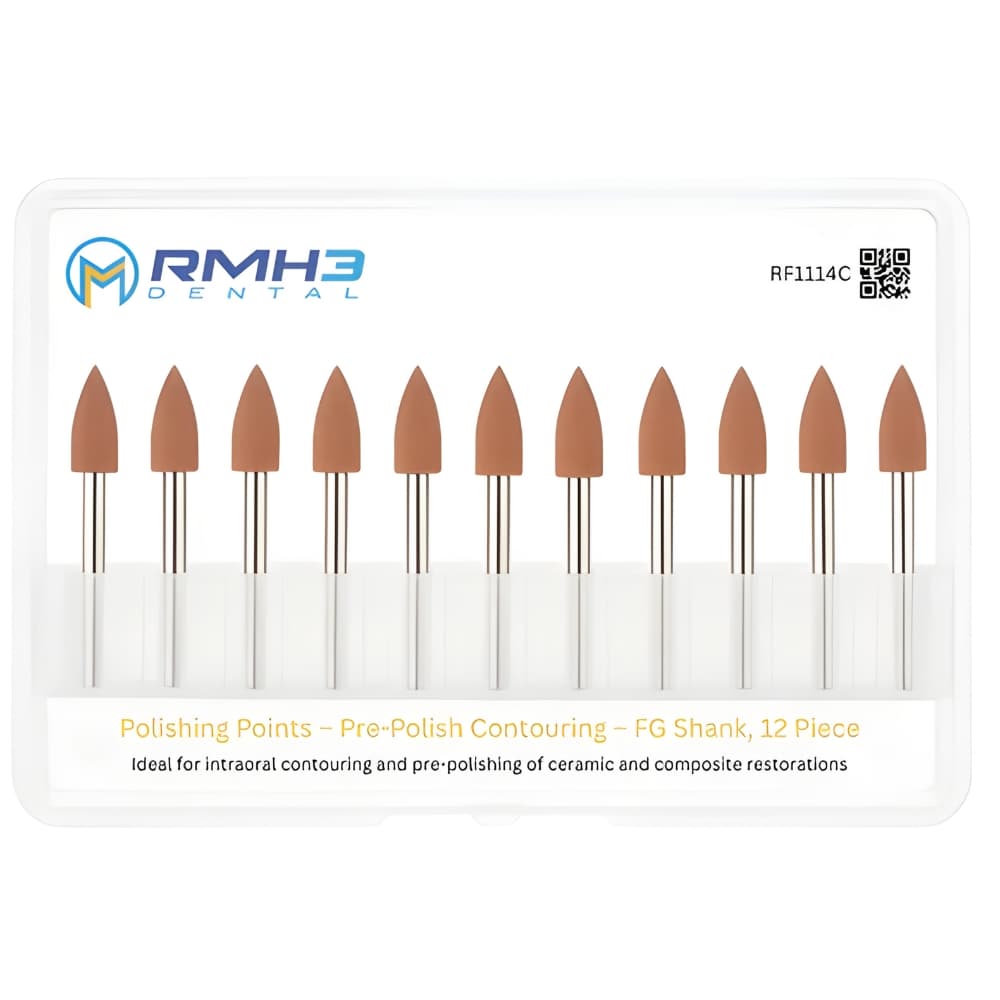 RMH3 Dental 12-Piece Polishing Points, FG Shank, 12/Pk - RMH3 Dental 12-Piece Polishing Points, 1/Pk - Image 1