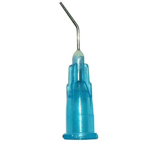Safe-Dent Pre-Bent Applicator Needle Tips, 25 Gauge-Blue, Case of 25x100/Bag (2500 total) - Safe-Dent Pre-Bent Applicator Needle Tips, 25 Gauge-Blue, Case of 25x100/Bag - Image 1