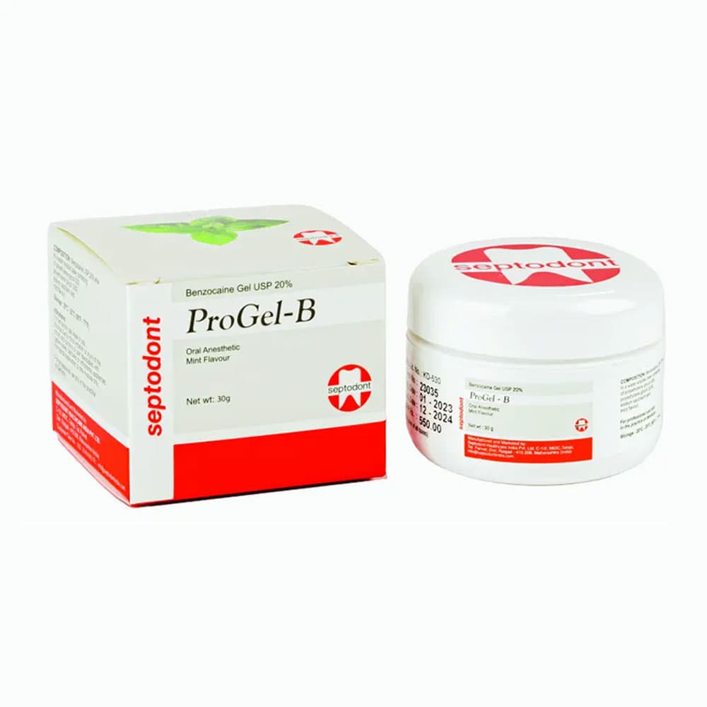ProGel-B Benzocaine USP 20% Topical Anesthetic Gel, Mint, 30g Jar, Single Jar - ProGel-B EXPORT PACKAGE Benzocaine USP 20% Topical Anesthetic Gel, Mint, 30g Jar, Single Jar - Image 1