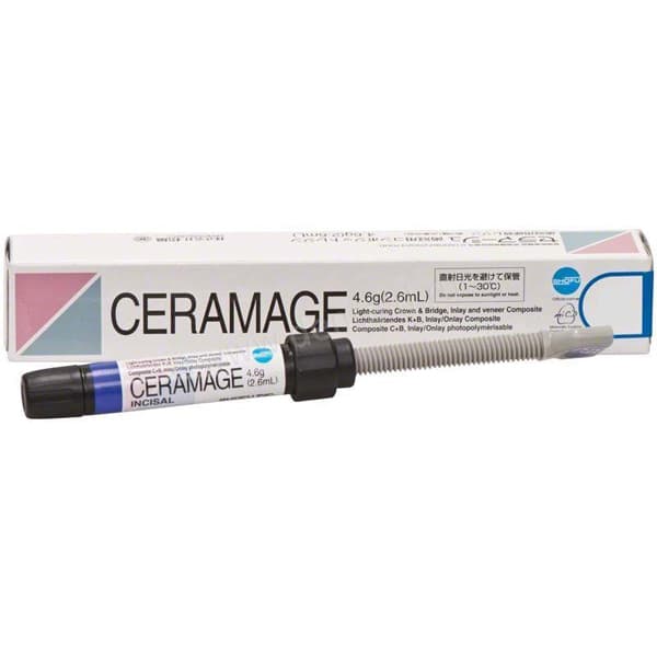 Ceramage Incisal 61 Light-Curing Microhybrid Composite, 2.6ml Syringe, 4.6g - Ceramage â Incisal 61 - 1x 2.6ml (4.6g) Syringe. Light-curing microhybrid - Image 1