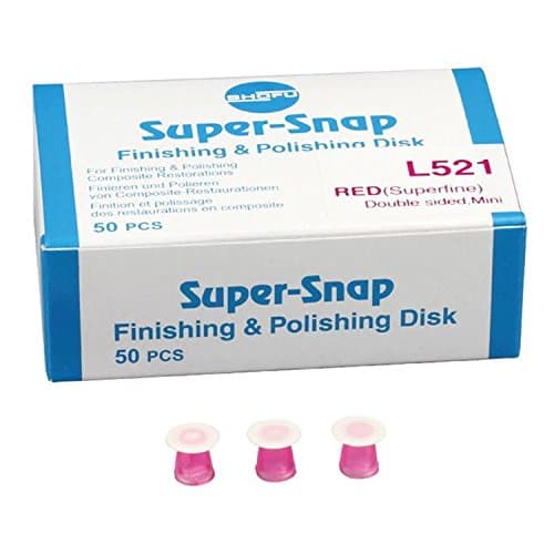 Shofu Super-Snap Superpolishing Red Disc, Superfine, 50/Pk, L521 - Super-Snap Superpolishing (Superfine) Red disc, 50/pk - Image 1
