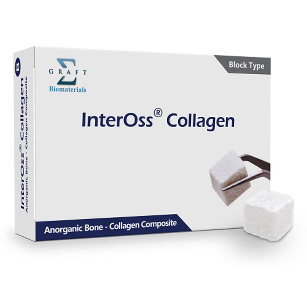 InterOss Bone Graft Collagen Composite Block, 6 x 6 x 3mm, 50mg, Single Block - InterOss Bone Graft Collagen Composite, 6 x 6 x 3mm, 50mg, Single Block - Image 1