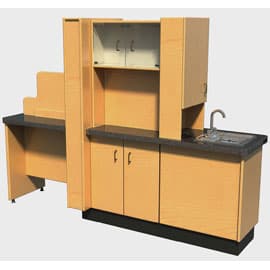 Signature Series Center Island Unit, 100"W x 20"D x 73"H, with X-Ray Column 24"W - Signature Series Center Island Unit 100"W x 20"D x 73"H (x-ray column 24"W) - Image 1