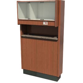 Signature Series 12 O'Clock Dental Cabinet Column, 43"W x 15.5"D x 73"H, Custom Made - Signature I 12 O'Clock Dental Cabinet Column 43"W x 15.5"D x 73"H. Custom made - Image 1
