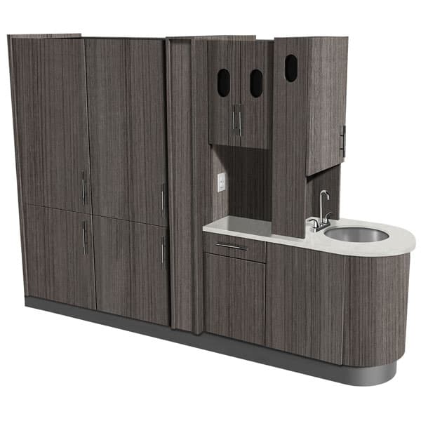 Signature Series Center Island Unit with B-Fold Doors, 4 Drawers, and Undermount Sink - Signature Series Center Island Unit. B-fold doors, 4 drawers, under mounted - Image 1