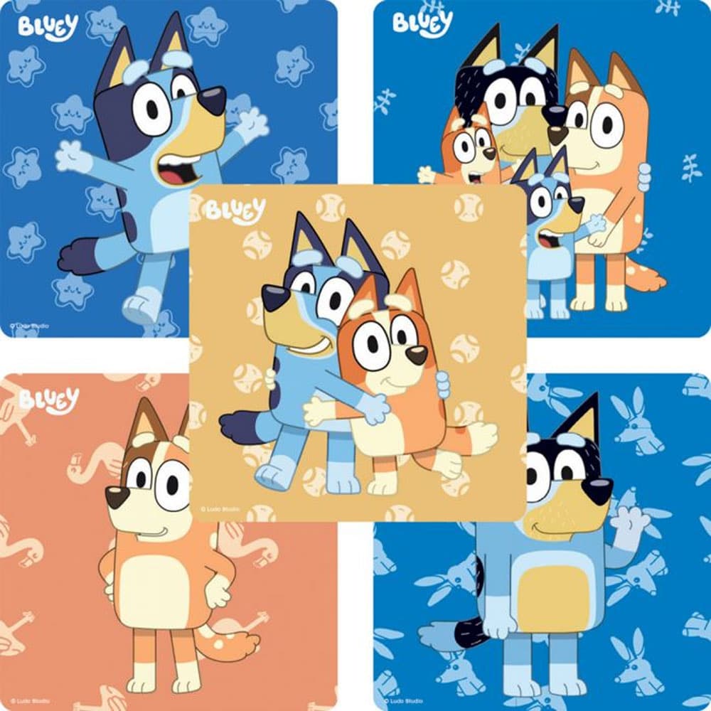 SmileMakers Latex-Free Bluey Stickers, Assorted Designs, 2"-12", 100/Pk - SmileMakers Latex-free Bluey Stickers, 2"-12", Assorted Designs, 100/Pk - Image 1