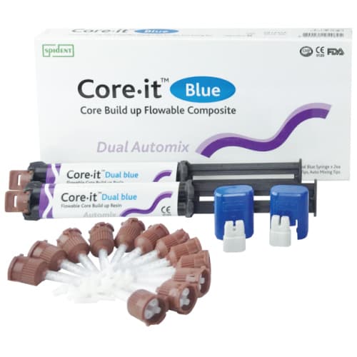 Spident Core-it BLUE Syringe Refill, Flowable Core Build-Up Resin, Dual-Cure, 2 x 10 g Syringes - Core-it BLUE Syringe Refill. Flowable Core Build Up Resin, Dual-Cure: 2 x 10 - Image 1