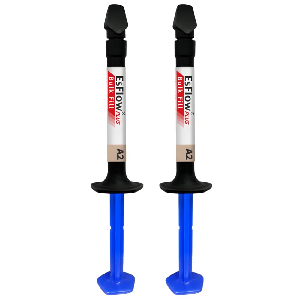 Spident EsFlow PLUS Bulk Fill Flowable Light-Cured Resin Composite, A2, 2 x 2.5g Syringes - EsFlow PLUS Bulk Fill, A2 Flowable Light-Cured Resin Composite, 2 x 2.5gm - Image 1