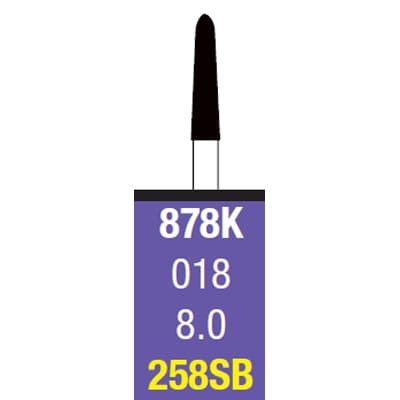 Spring FG #258SB (878K.018) Coarse Grit Curettage Single-Use Diamond Burs, Pack of 25 - Spring FG #258SB (878K.018) Coarse grit Curettage single-use diamond burs, pack - Image 1