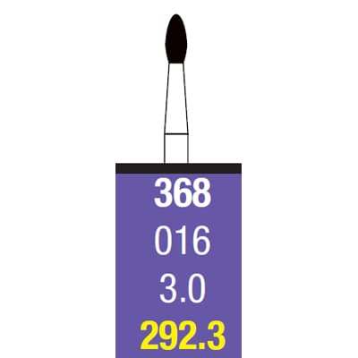 Spring FG #292.3 (368.016) Fine Grit Occlusal Reduction Single-Use Diamond Bur, Football Shape, 25/Bx - Football FG Diamond Burs - Image 1