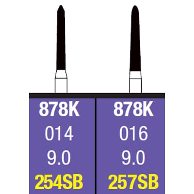 Spring FG #257SB (878K.016) Coarse Grit Curettage Single-Use Diamond Burs, Pack of 25 - Spring FG #257SB (878K.016) Coarse grit Curettage single-use diamond burs, pack - Image 1