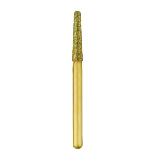 TriRockDental Zirconia Cutting Diamond FG #856-018, Medium Grit, Round End Taper, 10/Pk - TriRockDental Zirconia Diamond FG #856-018 Medium, Round End Taper 10/Pk - Image 1