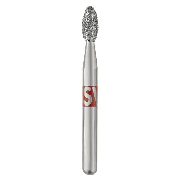 SS White Piranha Diamonds FG #379.018 Fine Grit, Football Shaped, Single Use Diamond Bur, 25/Pkg - Piranha Diamonds FG #379.018 Fine Grit, Football Shaped, Single Use Diamond - Image 1