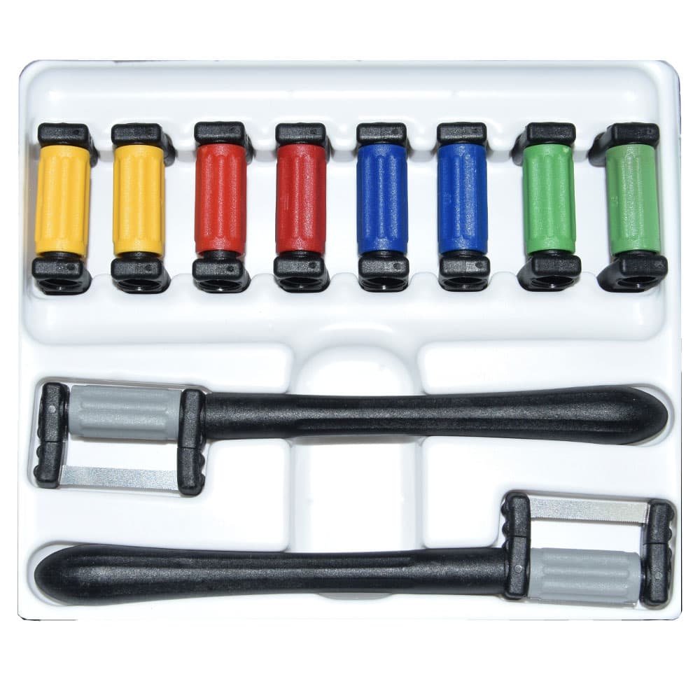 Magic Strip Single Sided Assortment Starter Kit (10 Strips, 2 Handles) by Strauss Diamond Instruments - Magic Strip Single Sided Assortment Starter Kit. Includes: - Image 1