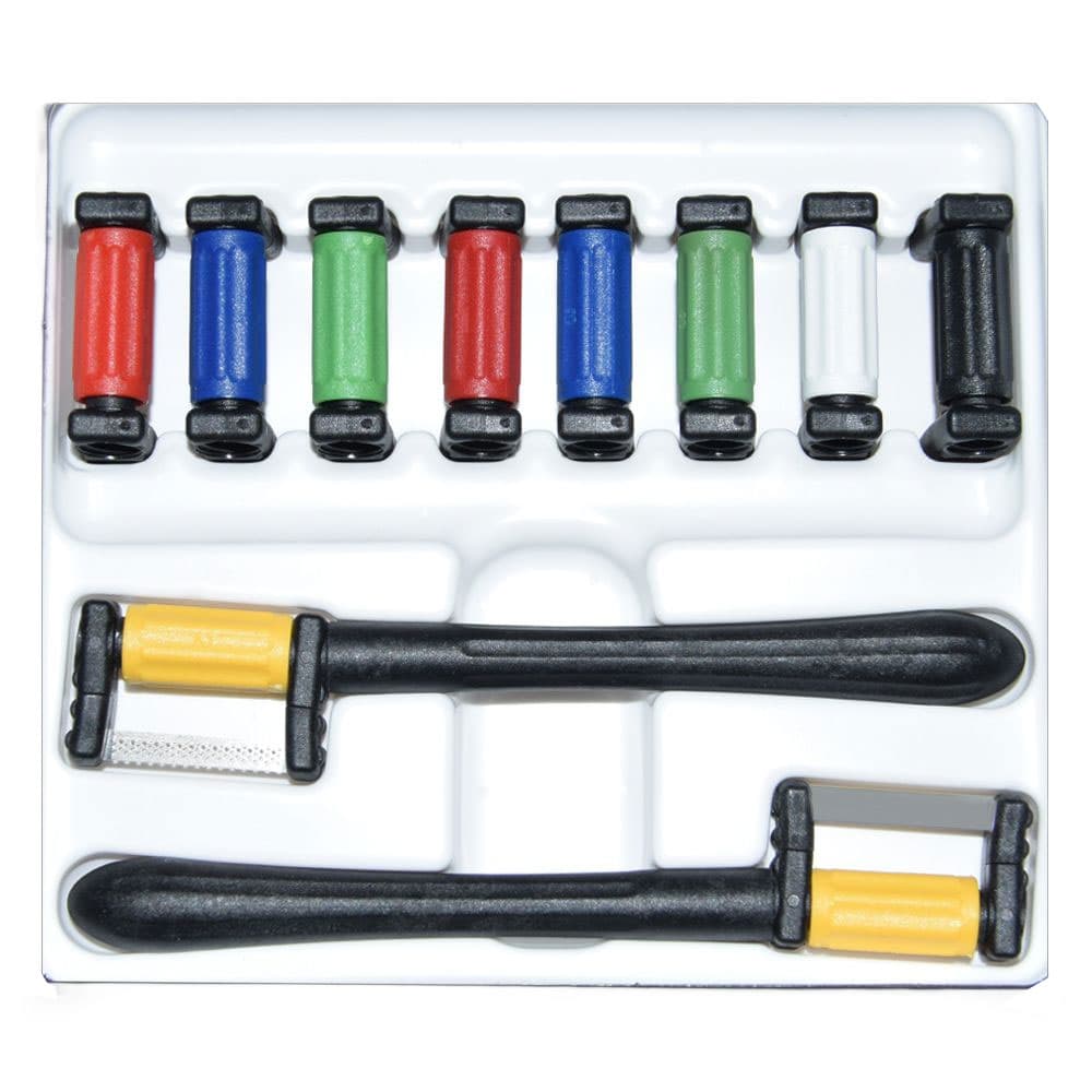 Magic Strip IPR Finishing & Polishing Strips Assortment Kit, 0.08-0.50mm, Single & Double Sided, with 2 Handles, 10 Strips - Magic Strip 0.08 - 0.50mm Single & Double Sided Assortment Kit. Includes: - Image 1