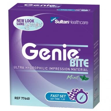 Sultan Genie Bite Registration Material, Fast Set, Mint Flavor, 2 x 50 ml Cartridges with 6 Green Mixing Tips - Genie Bite Registration Material, Fast Set, Mint Flavor, 2 x 50 ml Cartridges - Image 1