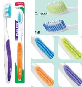 Sunstar Dome Trim Toothbrush, Ultra-Soft Bristles, Compact Head, Box of 12 - Dome Trim Toothbrush, with ultra-soft bristles and compact head. Box of 12 - Image 1