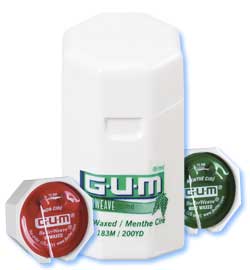 GUM ButlerWeave Waxed Mint Dental Floss, 12 yd per Dispenser, Box of 144 Dispensers - GUM ButlerWeave Waxed Mint Dental Floss, Box of 144 Dispensers, 12 yard - Image 1