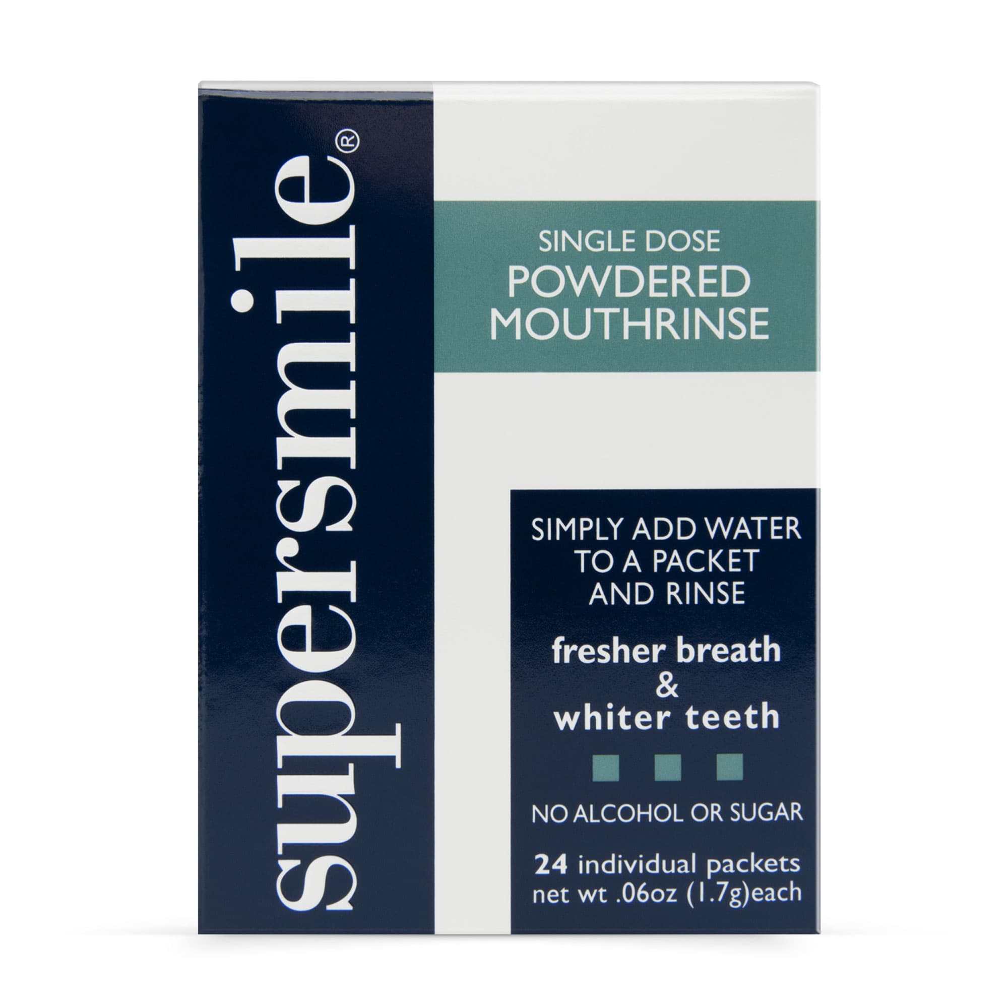 SuperSmile Single-Dose Whitening Powdered Mouthrinse, 1.7g Packet, 24/Pk - SuperSmile Single-Dose Whitening Powdered Mouthrinse, 1.7g Packet, 24/Pk - Image 1