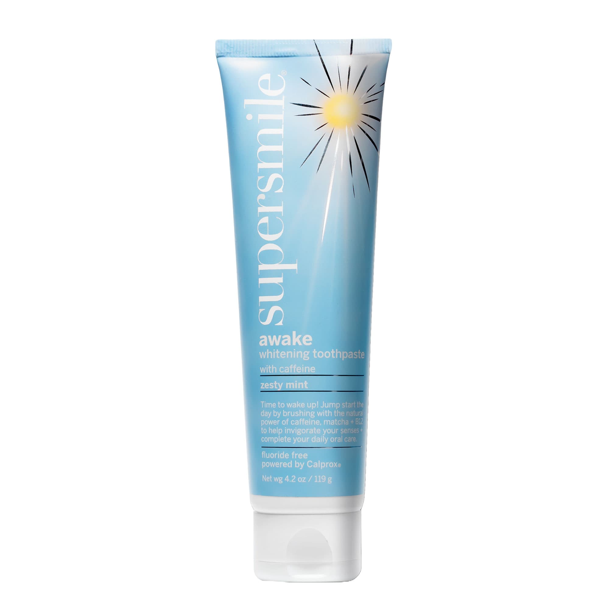 SuperSmile Fluoride-Free Awake Caffeine Professional Whitening Toothpaste, Zesty Mint, 4.2 oz Tube, 1/Pk - SuperSmile Fluoride-Free Awake Caffeine Professional Whitening Toothpaste, Zesty Mint, 4.2Oz. Tube, 1/Pk - Image 1