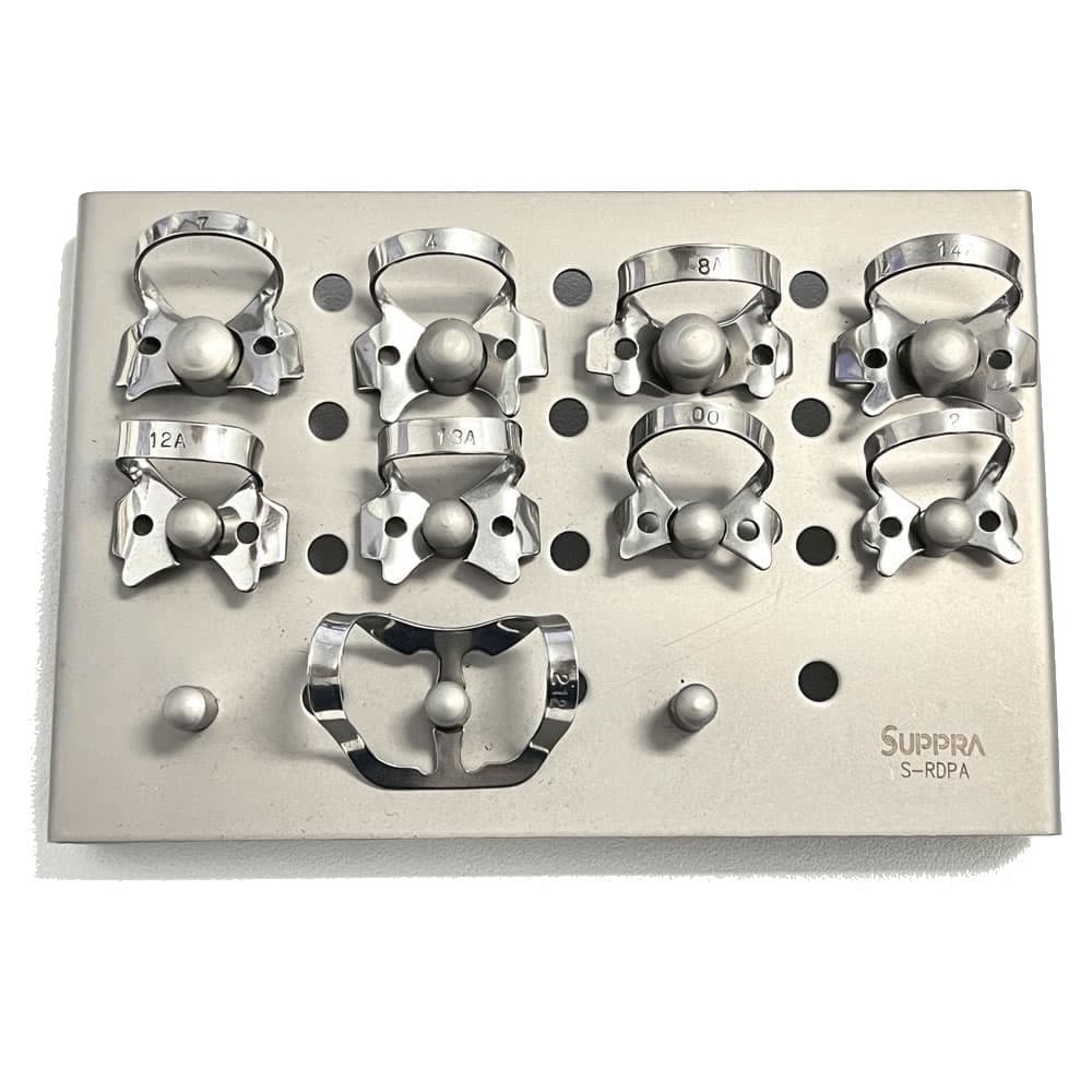 SUPPRA Endo Clamps and Organizer Set, Assorted, Single Set (Sizes #7, #4, #8A, #14A, #12A, #13A, #00, #2, #212) - SUPPRA Endo Clamps and Organizer Set, Assorted, Single Set. Includes - Image 1