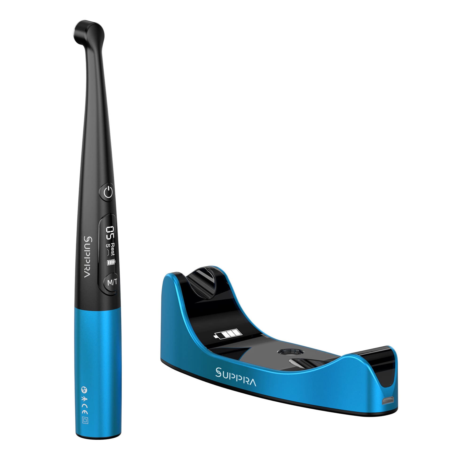 SUPPRA G6 Cordless LED Curing Light, Stainless Steel, Black/Blue, 1/Pk, Includes Eye Shield & 100 Sleeves - SUPPRA G6 Cordless LED Curing Light, Stainless Steel, Black/Blue, 1/Pk. Includes - Image 1