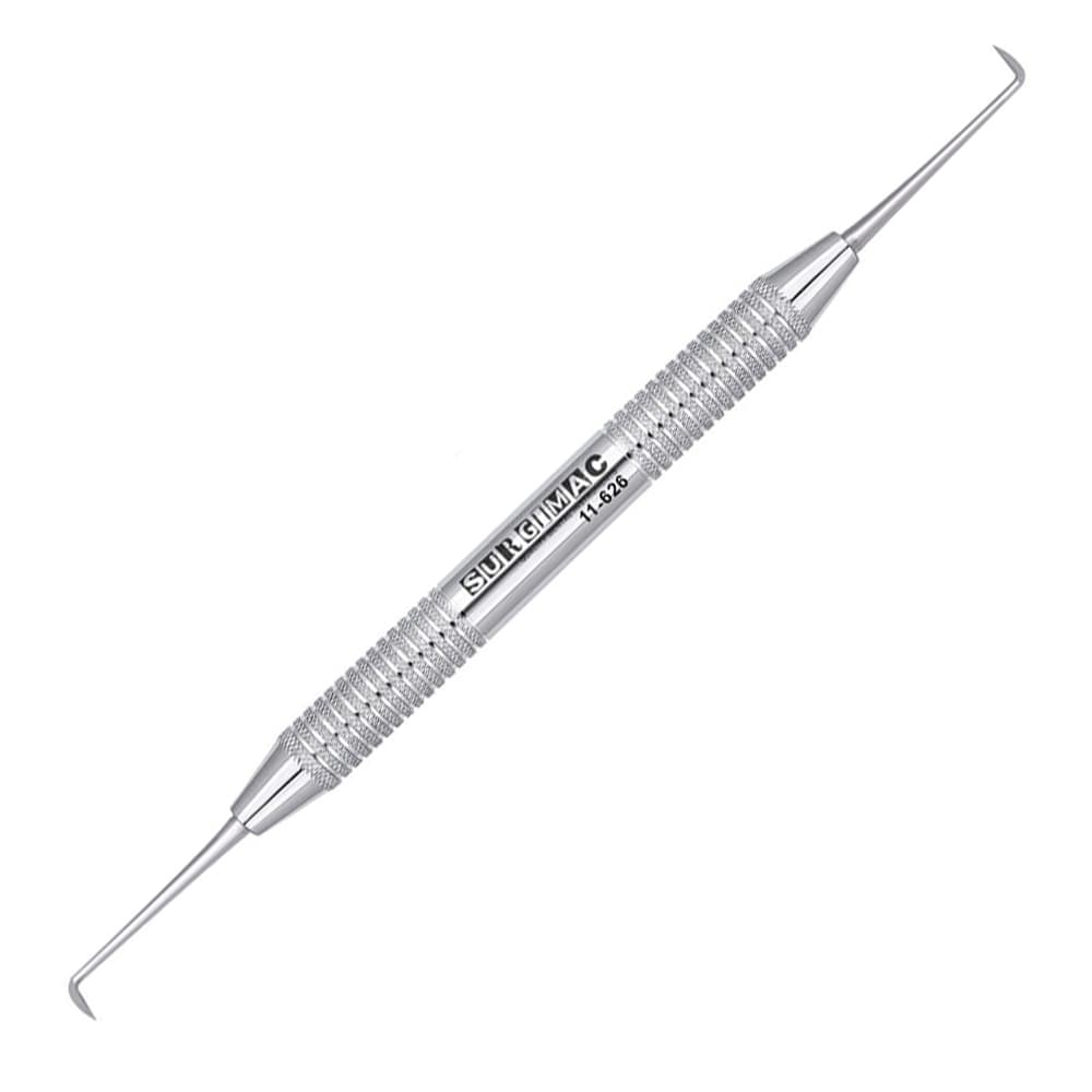 SurgiMac Air Series #0/00 Stainless Steel Morse Scaler, Double-Ended, 1/Pk - Air Series #0/00 Stainless Steel Morse Scaler, Double-Ended, 1/Pk. Mounted on an ultra-lightweight ergonomic handle for enhanced tactile sensitivity and controlled handling during scaling procedures. - Image 1