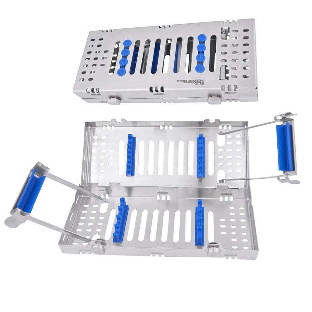 SurgiMac Air Series Sterilization Cassette for 8 Instruments, Stainless Steel with Silicone Holders, 1/Pk - Air Series Sterilization Cassette for 8 Instruments, Stainless Steel with Silicone Holders,1/Pk - Image 1