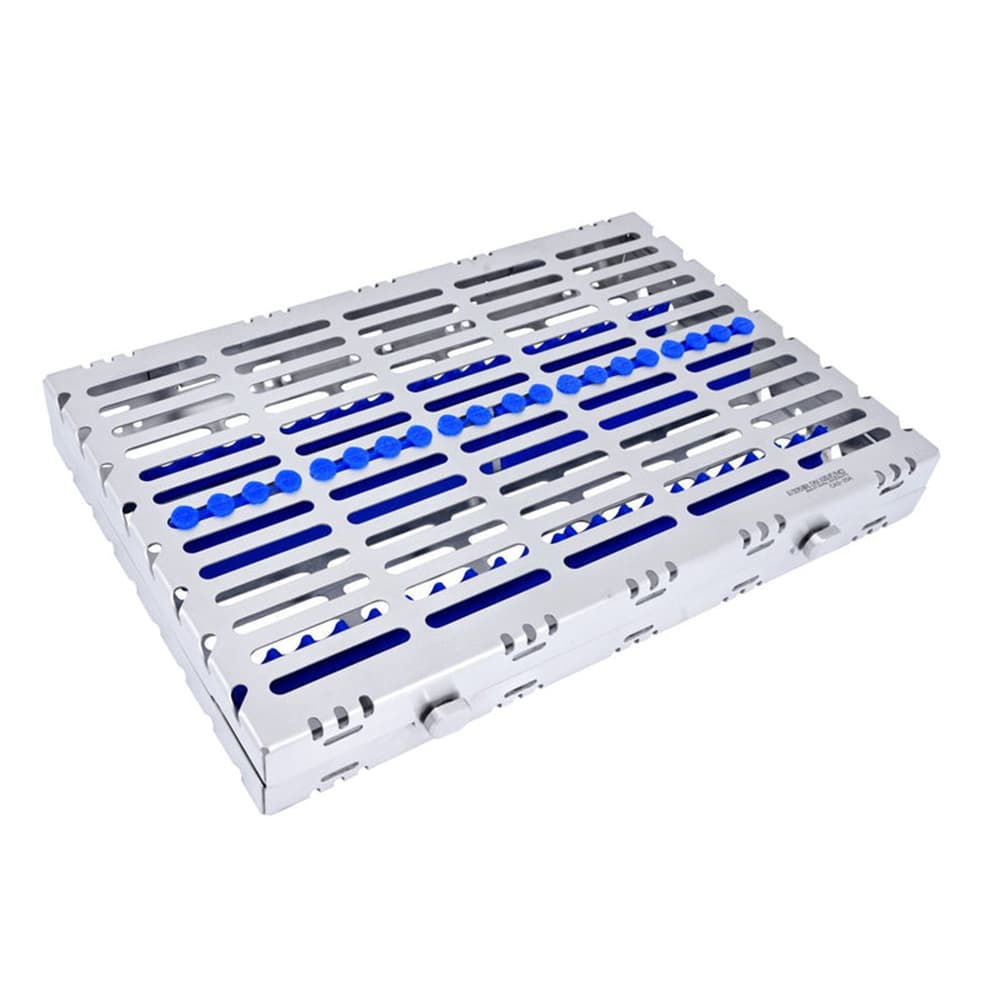 SurgiMac Air Series Sterilization Cassette for 20 Instruments, Stainless Steel with Silicone Holders, 1/Pk - Air Series Sterilization Cassette for 20 Instruments, Stainless Steel with Silicone Holders,1/Pk - Image 1
