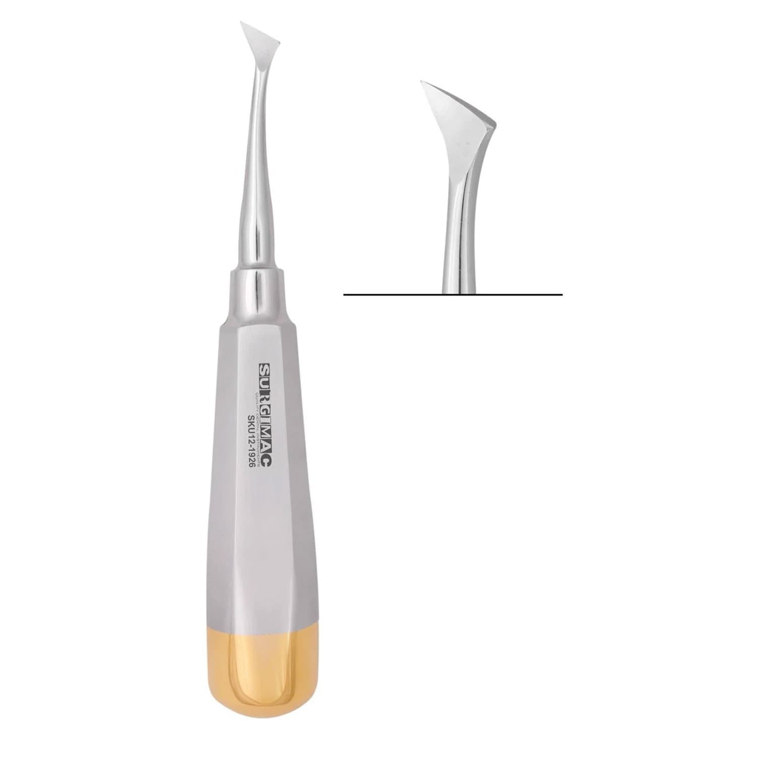 Surgimac Air Series #26 Medium Cryer Elevator, Right, Gold, Stainless Steel, 10.7 mm Tip, 1/Pk - Air Series #26 Medium Cryer Elevator, Right - Gold, Stainless Steel, 1/Pk - Image 1
